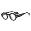Vintage Retro Round Computer Eyeglasses Unisex Black Leopard Transparent Frame Eyewear Anti Blue Light Blocking Spectacles Frame
