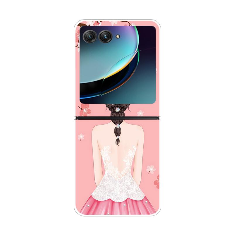 Dla Motorola Razr 40 50 Ultra 5G Przezroczyste Etui Razr40 Razr4 Twardy PC Przezroczysty Tylny Pokrowiec na Telefon Dla Motorola Razr+ Etui