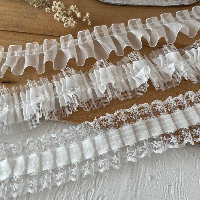 Handmade Lace Trim: Mesh for Baby Clothes, Curtains, Skirts, Pleated Decorative Fabric