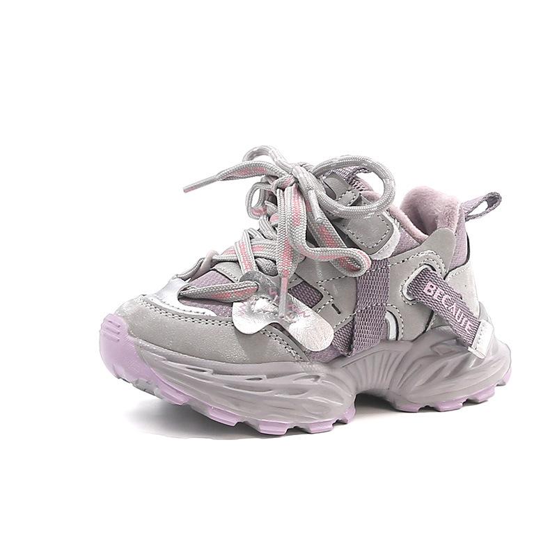 Sneakers alla moda con fodera in velluto per bambini Autunno/Inverno 2025: Stile trendy da papà per ragazzi e ragazze
