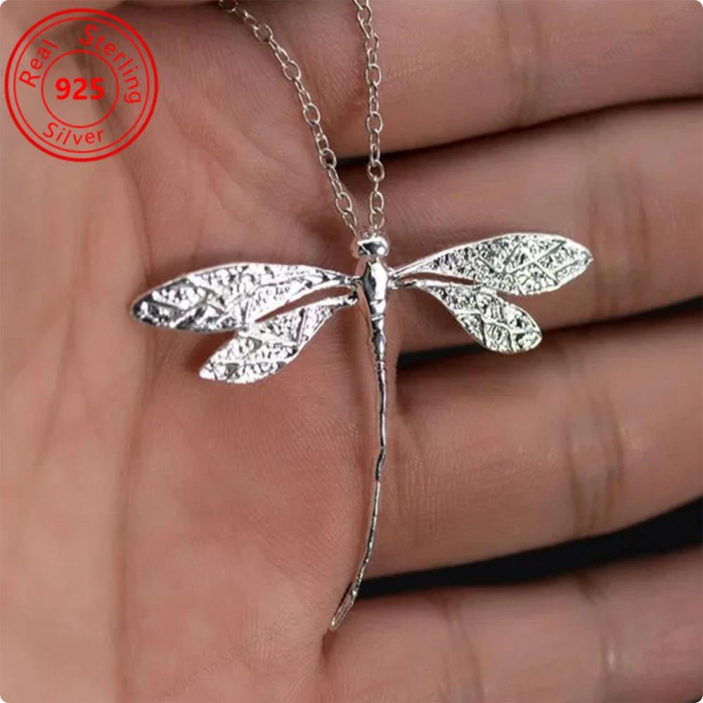 Copper 40-75cm Delicate Dragonfly Pendant Necklace for Women's Wedding Party Jewelry