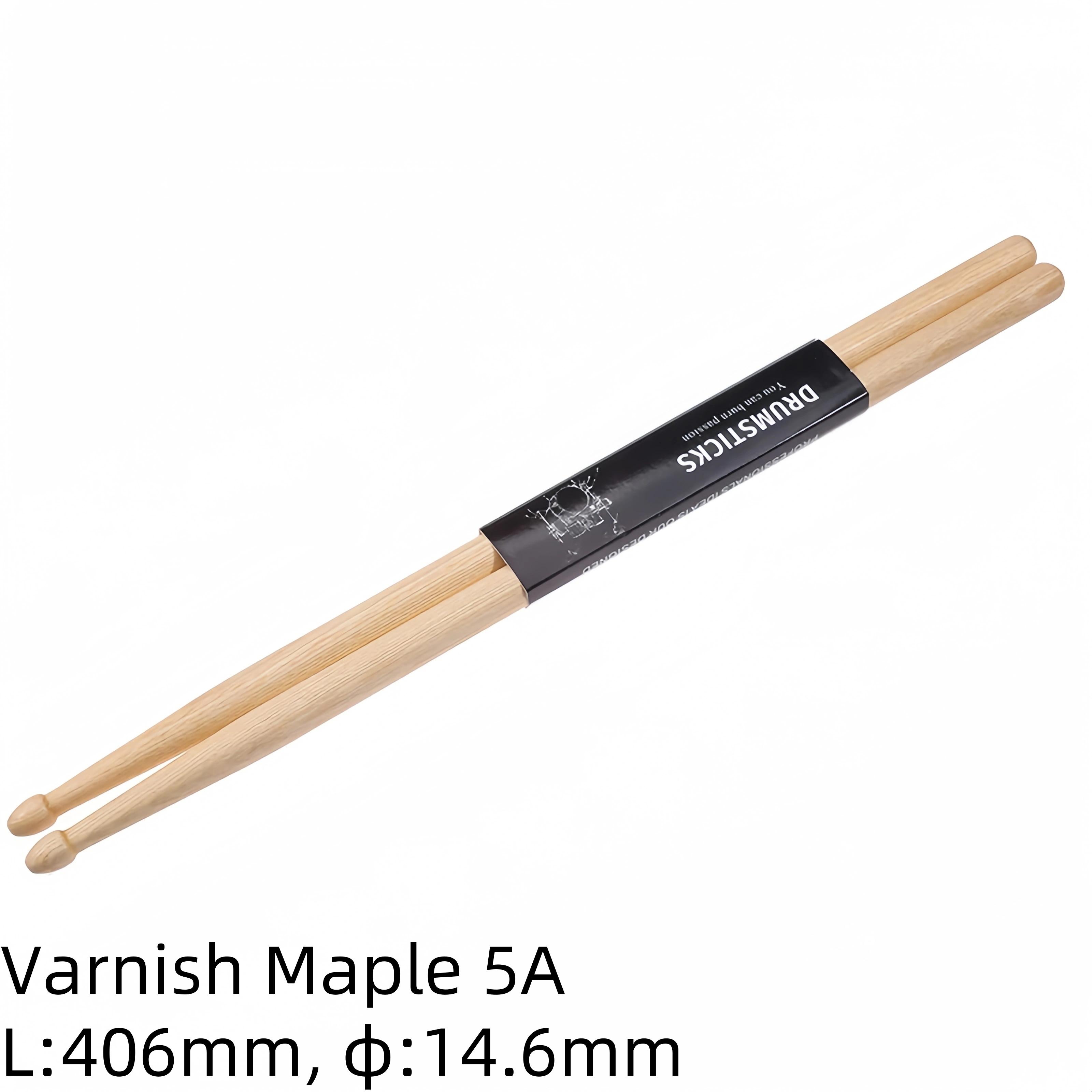 Miwayer 1 Pairs 5A/7A Premium Maple Drumsticks Mallets Ideal for Ages Durable Practice Drum Sticks for Jazz and Percu