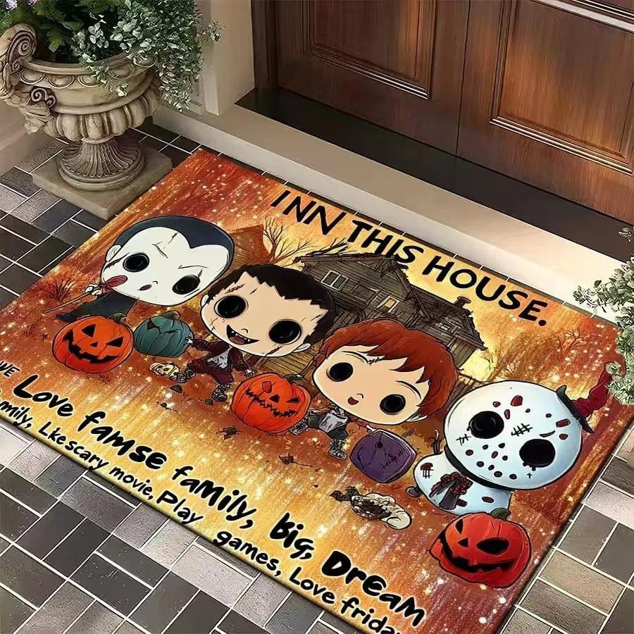 Halloween Creative Floor Mat Ghost Night Light Edition Entrance Floor Absorber - Festival Home Decoration Home Decor