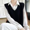 Women's Cashmere Vest Qinghe Cashmere 30% Cashmere 70% Wool Autumn and Winter Cashmere Vest Soft and Warm