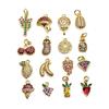 Popular Wholesale Small Pendant Fruit Candy Charms Glossy Copper Gold-plated Pendant DIY Bracelet Necklace Anklet Accessories