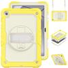 Contrast Color Rotating Stand Case with Strap for Samsung Tab A9 Plus X115