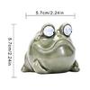 Light Green Ceramics Frogs Miniature Statue Incenses Stick Holder Funny Animal Incenses Burners Tabletop Decors Gift