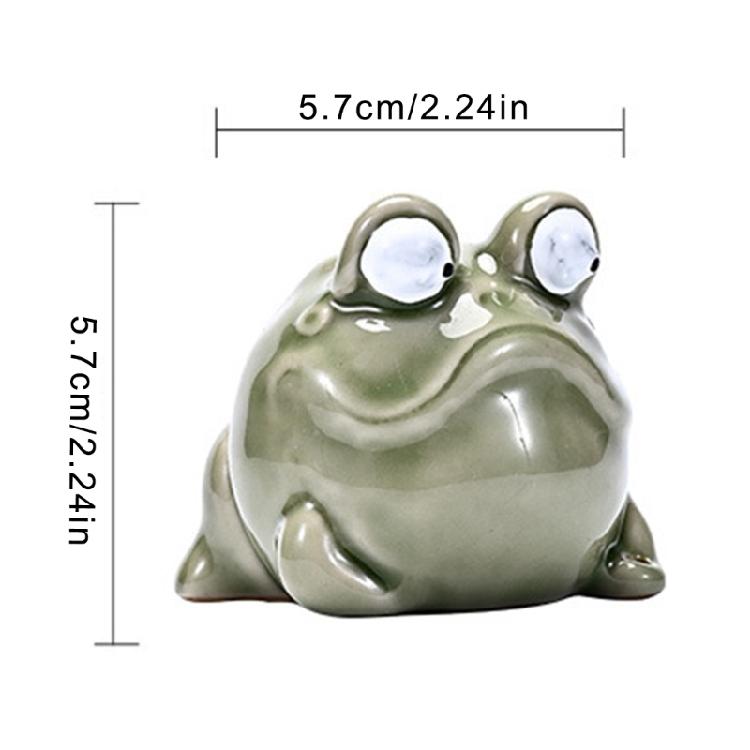 Light Green Ceramics Frogs Miniature Statue Incenses Stick Holder Funny Animal Incenses Burners Tabletop Decors Gift