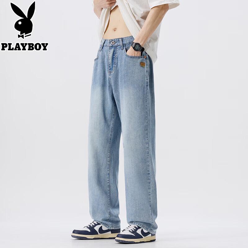 PLAYBOY Men s High Street Straight Leg Jeans 32