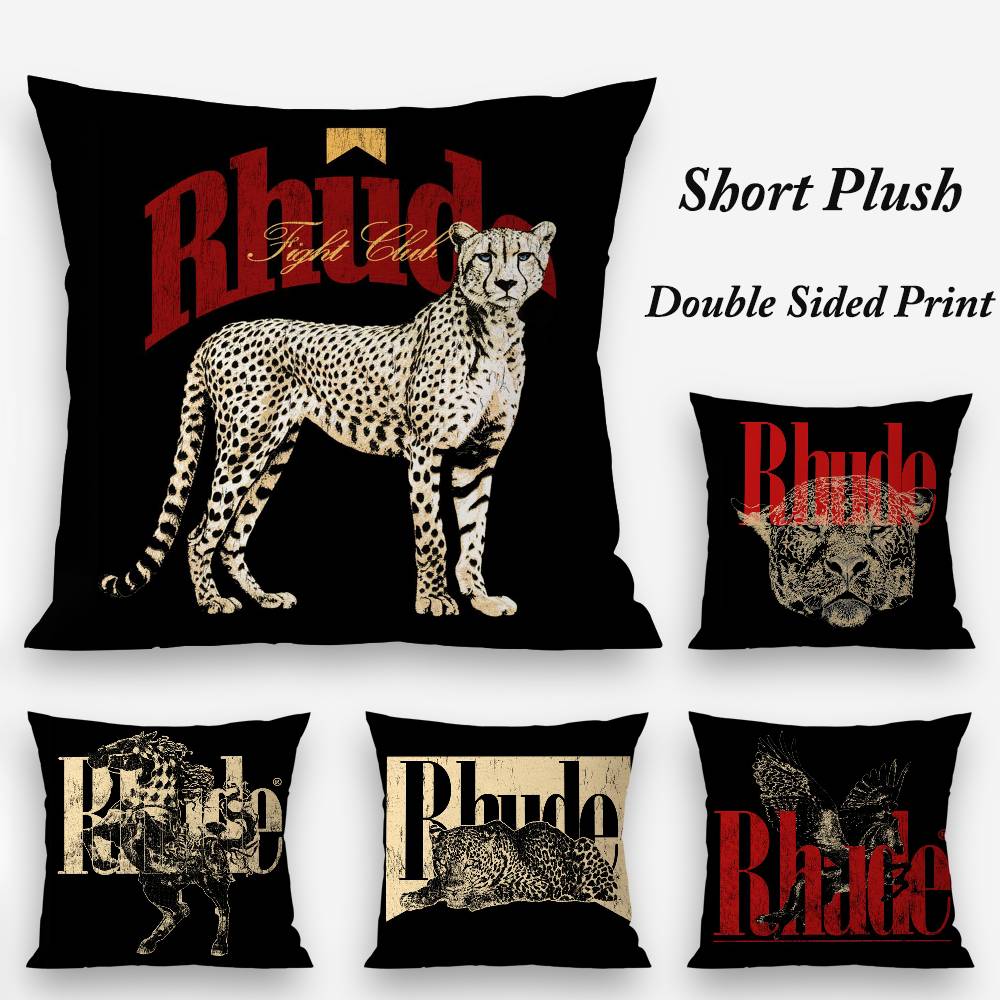 Fashion Brand R_Rhudes Pillow Case Plush Fabric Soft Double Sided Print Sofa Cushion Cover Throw Pillow Covers