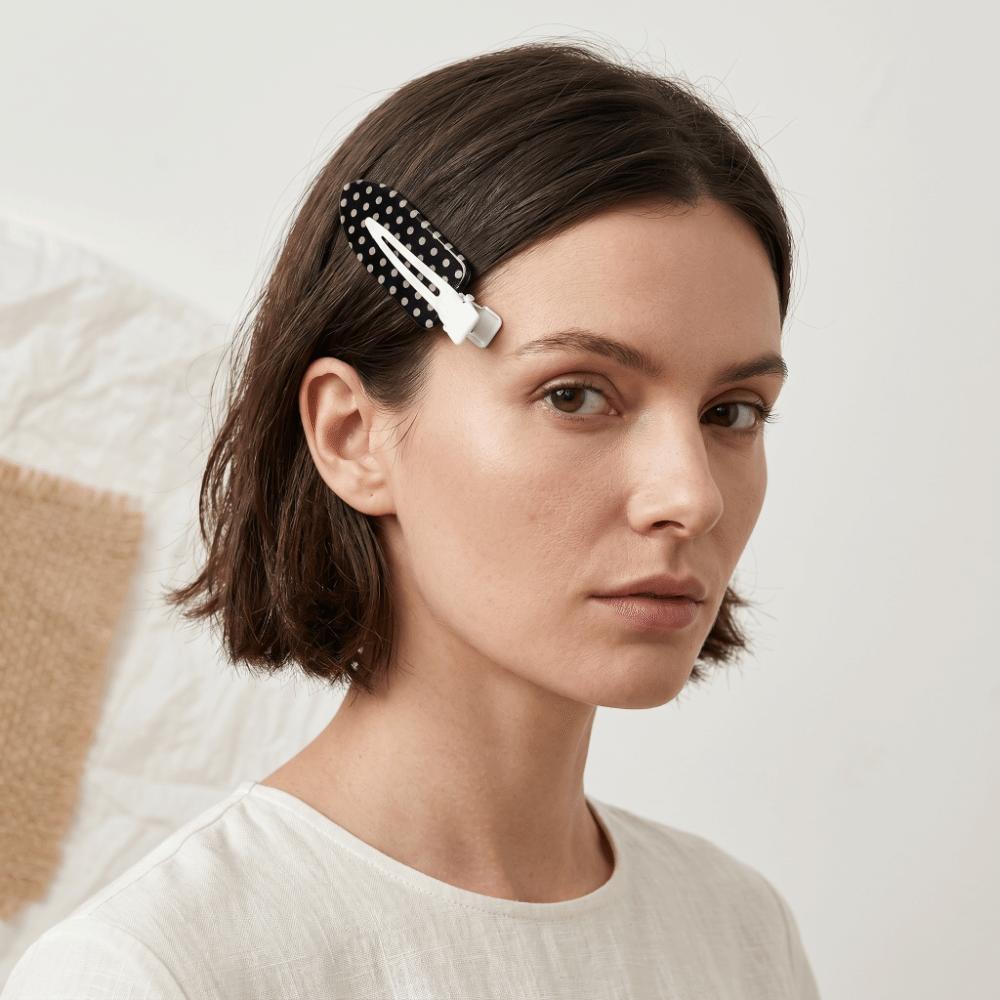 Elegant Acrylic Hair Clips Polka Dot Hair Styling Accessories Seamless Hairpin Daily Wear