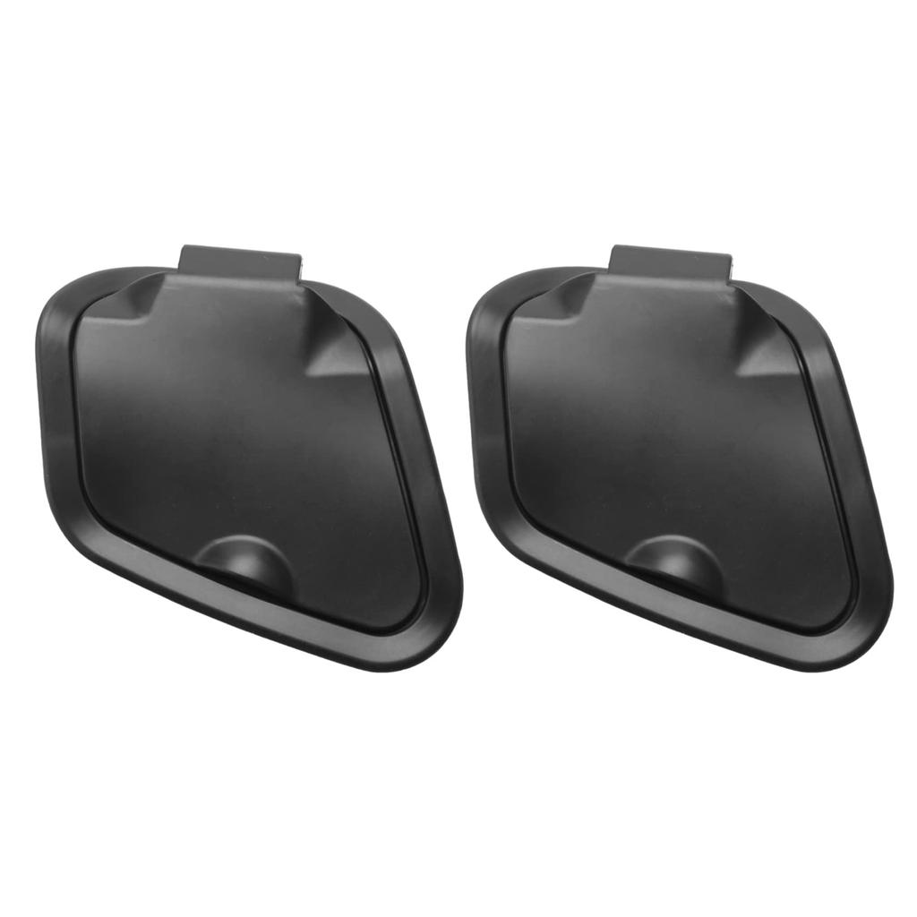 insiptions 2X Bi ABS Side Pocket Cover Charger Waterproof Cap Side Cover for Nmax V2 2020-2021 Black