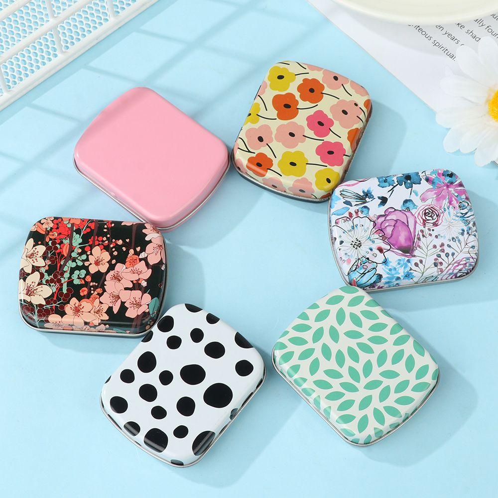 Rectangular Flip Iron Box Mini Tin Box Metal Hinged Empty Tins With Lid Small Storage Container Candy Pill Cases Home Organizer