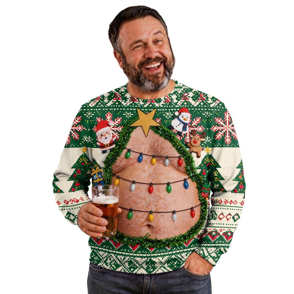 Men's Casual Lined Crewneck Sweatshirt Pullover for Fall and Winter Wear