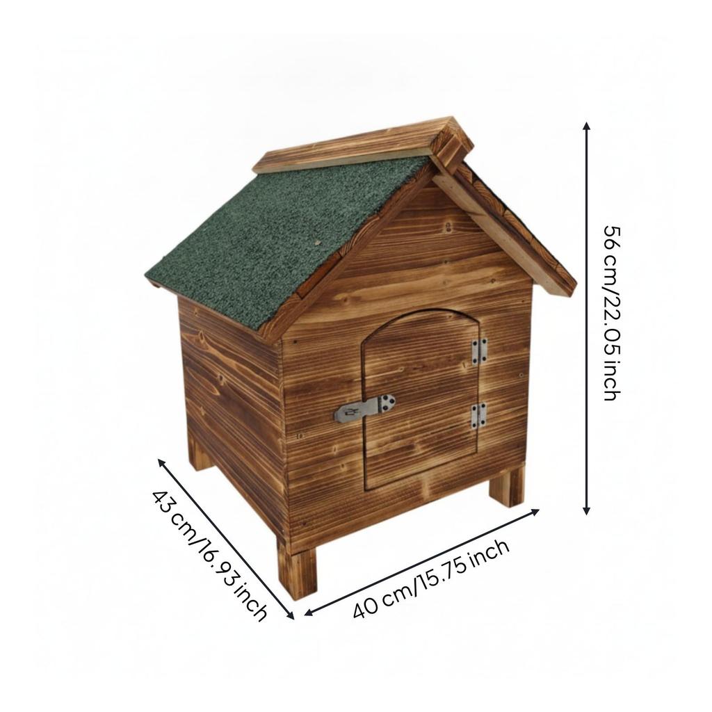 Wasserdichtes Outdoor-Katzenhaus Wetterfest Holz Stabil Isoliert für