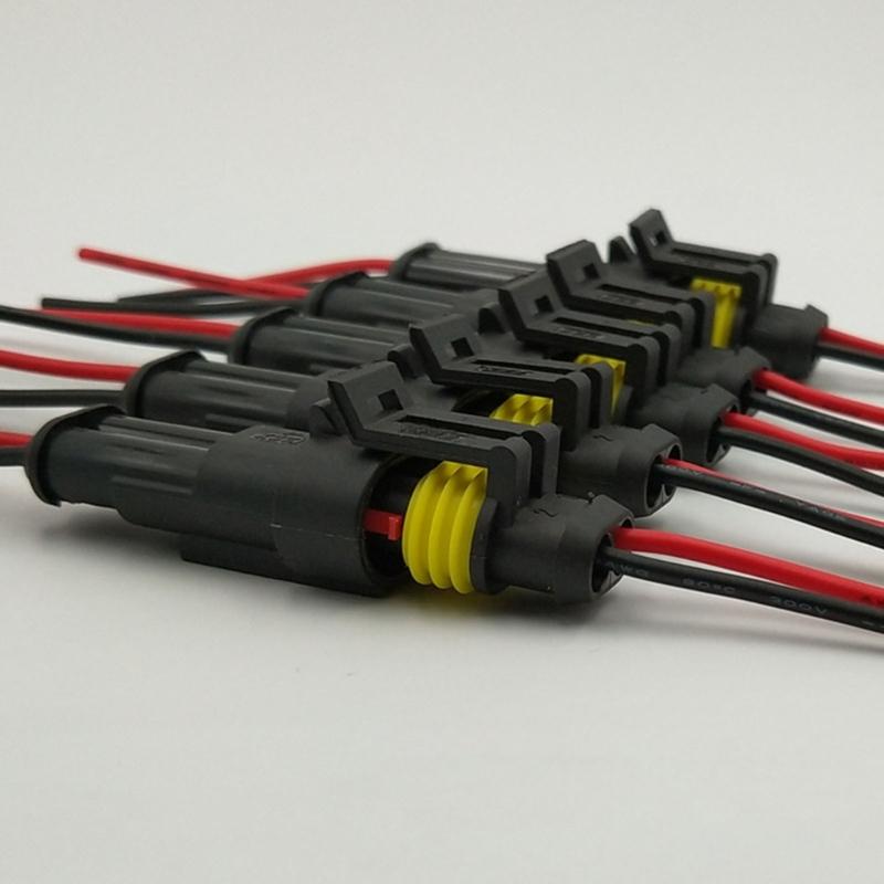 5Pcs Automotive Connector Male Female Electrical Connector Plugs with Wire for Car Truck Boats Other Wire Connection