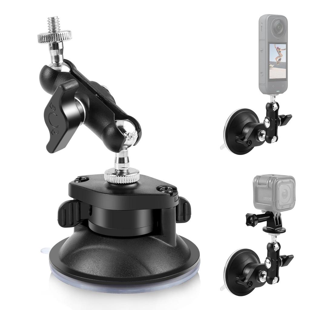 PULUZ Magic Arm Mount: Fat Cow 3-inch Suction Cup for Action Cameras