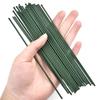 100Pcs/lot 15/20/25/30/40cm Artificial Green Flower Stems DIY Handmade Wire Stem Floral Material Flexible Iron