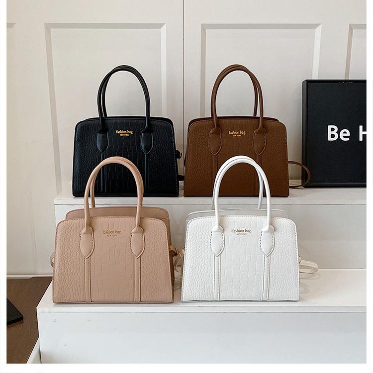 Faux-Leder-Tragetasche für Damen, Koreanischer Stil Achseltasche, Geräumige Pendler-Schulterhandtasche