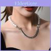 Stunning Titanium Steel Pearl Letter Necklace For Women Perfect For Hip Hop Style Fashion
