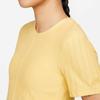Nike Sportswear Dri-FIT ADV Tech Pack Solid Color Breathable Crew Neck Short Sleeve T-Shirt Women Tops Yellow DM6499-700