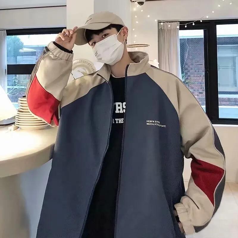 Spring and Autumn Varsity Jacket Men High Street Patchwork Letter Print Windbreaker Coats Women Spring Summer Thin College Jackets