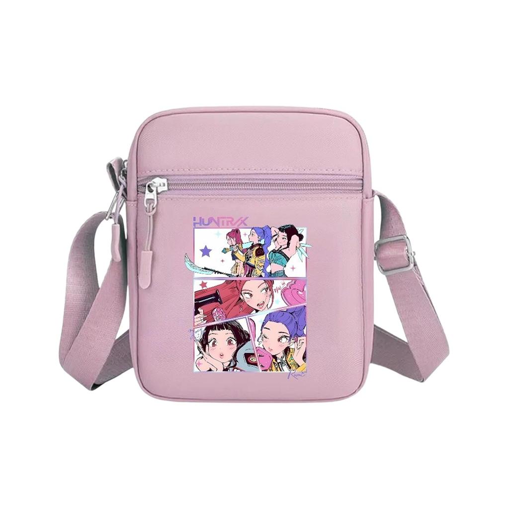 Cartoon Printed Boy And Girl Colorful Small Square Bag, Casual And Popular, Cute Women's Shoulder Bag