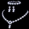 Emmaya Luxurious Zircon Stone Women Bridal Bridal Bridal Jewelry Sets Zirconia Necklaces /Earrings /Bracelet Full Set Event PartyLuxury Pendant