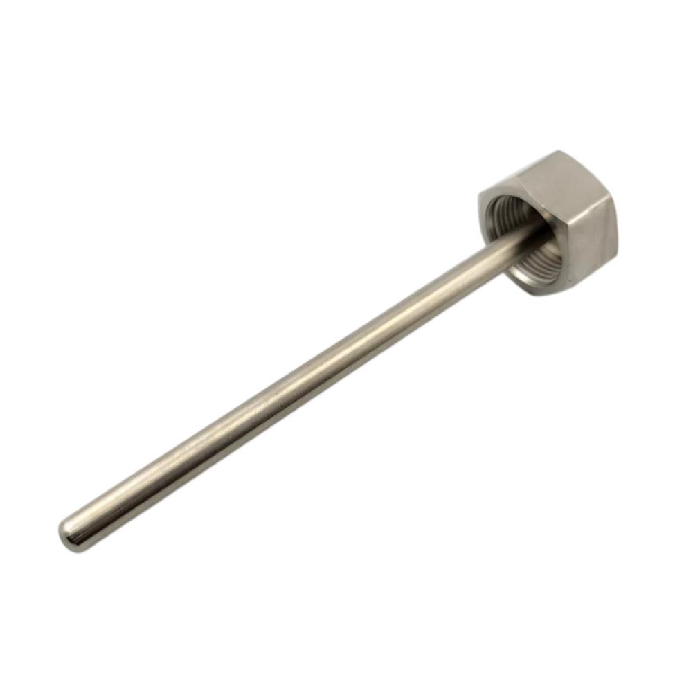 100mm 300mm Thermowell 304 Stainless Steel Temperature Sensor Protection Tube 8mm OD Waterproof Immersion- Sleeve Repair Parts