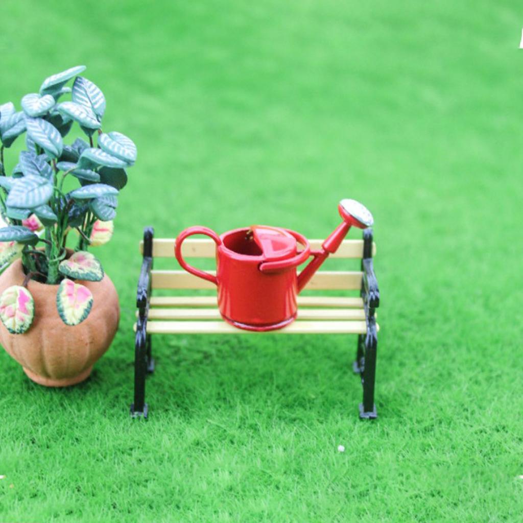 1:12 Scale Metal Watering Can Garden Miniature Decoration for Children Kids Dolls Access Dollhouse Miniature Furniture