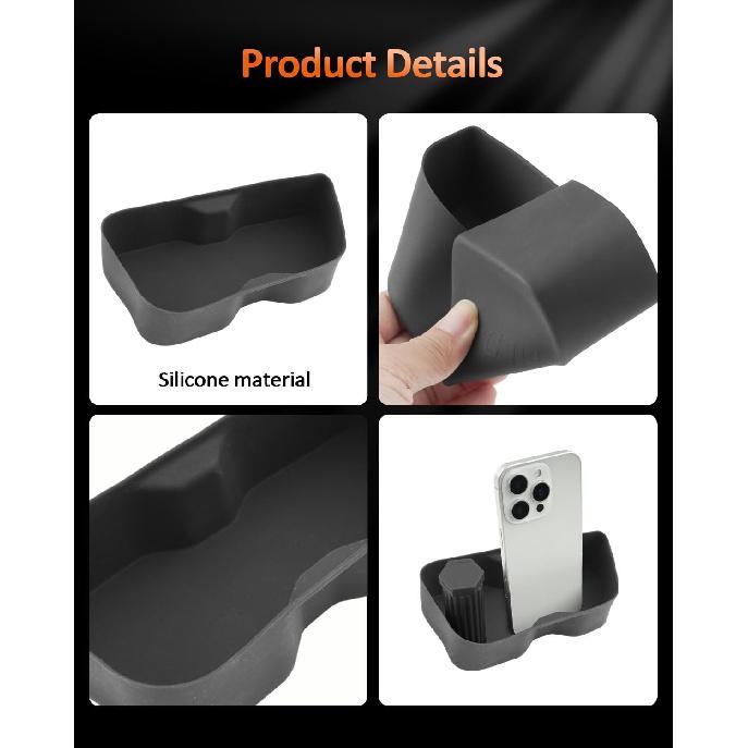 CDEFG 2PCS for 2024 2025 2026 Toyota Grand Highlander Accessories Rear Door Handle Insert Pocket Organizer Storage Box
