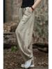 Women's 2025 Distressed Cotton Linen Lantern Pants - Casual, Versatile, Literary Style for Travel