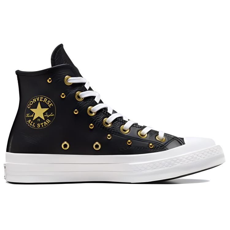 Converse Chuck 70 Star Round Toe Comfortable Versatile High-top Canvas Shoes Unisex Black