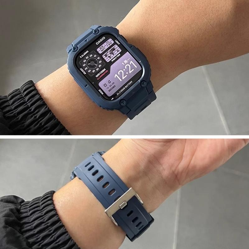 Cinturino per Apple Watch Ultra 49mm 45mm 44mm 41mm 40mm Cinturino in silicone per Iwatch Serie 8 7 6 Se 5 4 Bracciale con copertura protettiva