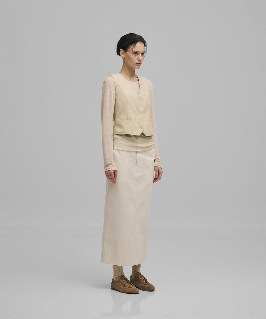 Another Office Woman W. Flow Maxi Skirt (Ivory)