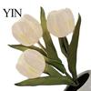 Decorative LED Tulip Lamp Flower Table Lamp, Battery Powered Artificial Night Light with Ceramic Pot, Floral for Bedroom Bedside Home Wedding