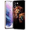 The Lion Phone Case for Samsung Galaxy S24 S23 S22 S20 S21 FE Ultra S24 S23 S10 S10E S9 S8 Plus 5G Transparent Shell Capas Bags