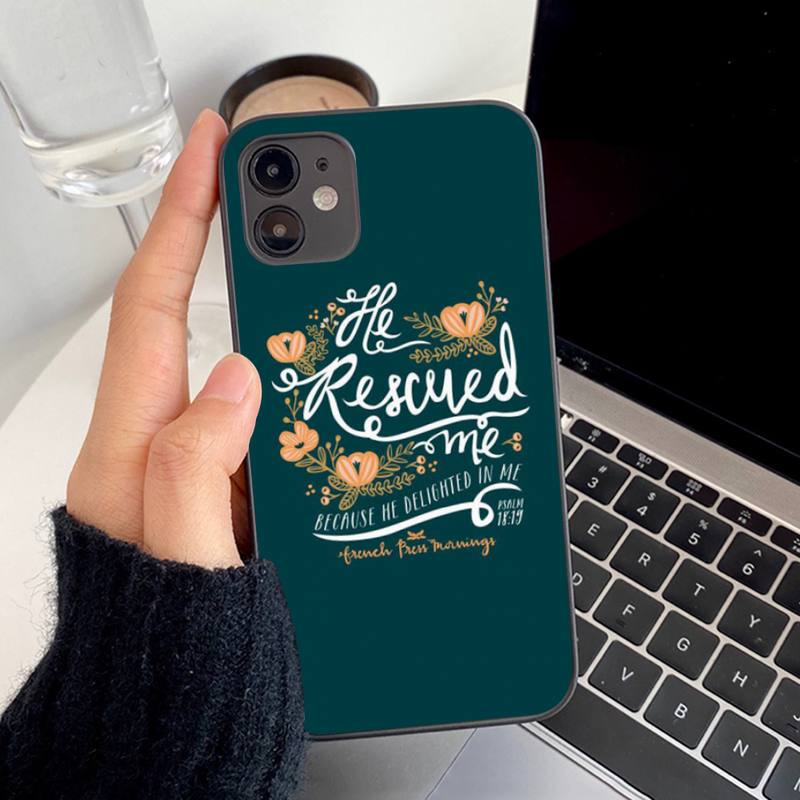 Bible Verse Philippians Jesus Christ Christian Phone Case for iPhone 11 12 13 Mini Pro XS MAX 8 7 6 6S Plus X 5S SE 2020 XR