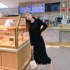 Long sleeve Sweater Dress Women Maxi Dress Knit Fishtail Long Winter knitted Dresses clothes ruffelss Women Clothing