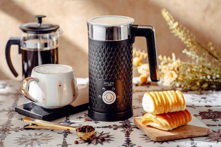 Spieniacz Elektryczny Do Mleka Podgrzewacz 2W1 Cappuccino Latte 4 Funkcje