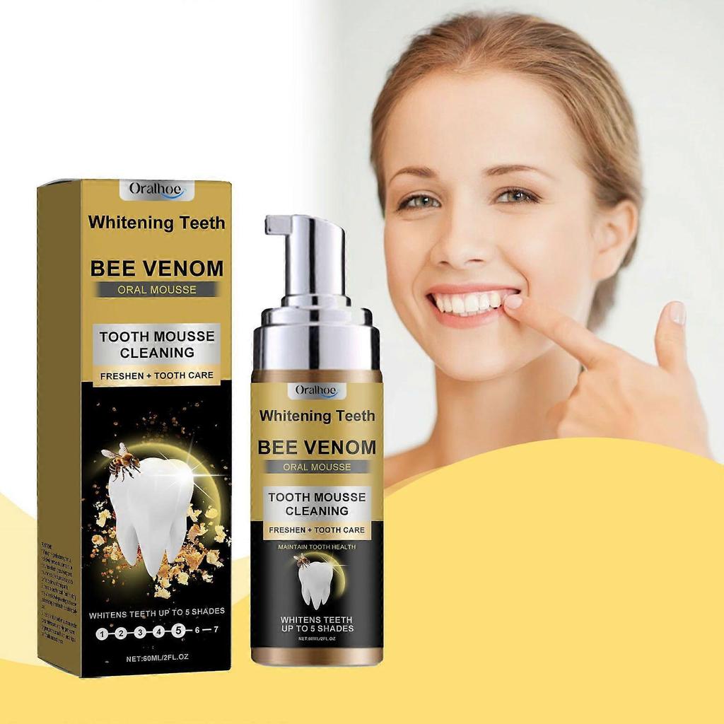 Teeth cleaning mousse gently cleans teeth to remove odor, stains and dirt, daily