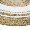 Round Rug In Natural Jute Ø70 Cm – Ideal for Entrance or Bedroom, White Cotton Circle Border, Natural and Elegant Style
