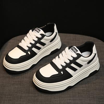Leder Kleine Weiße Schuhe Kinder Frühling und Sommer Neu Vielseitig Hochwertig Dicksohlige Erhöhende Board Schuhe Lässige Sportschuhe