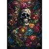 Skull and Rose Poster Abstract Horrible Full Skulls Canvas Painting Magic Wall Art for Living Room Home Decor Mural