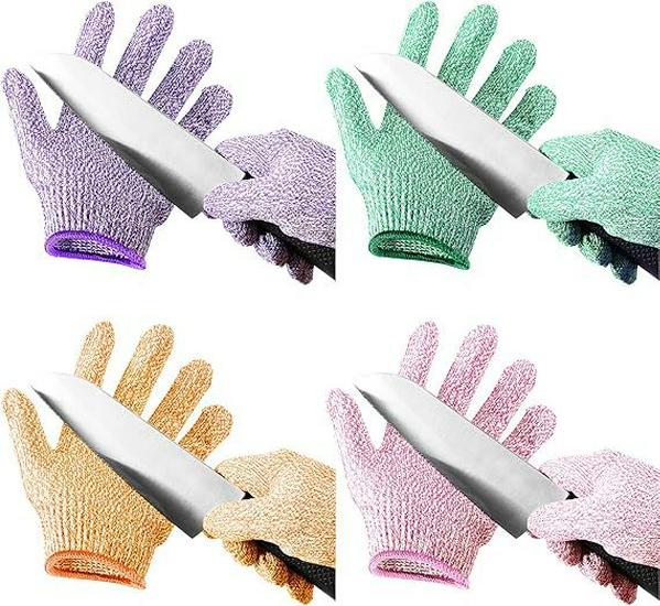 Level 5 Cut-Resistant HPPE Children's Gloves for Kitchen Safety, Multi-Color Options