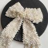 Fashion Artificial Pearls Bowknot Hair Clip For Bridal Shower Formal Event Photoshoots Special Occasion NonSlip Hairpin