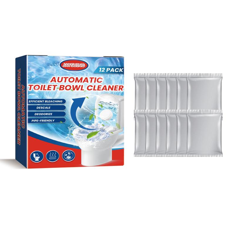 Toilet Bowl Cleaner Automatic Tablets Formula Tough Stain Remover Long Lasting Freshness for Home Bathroom Odor Control