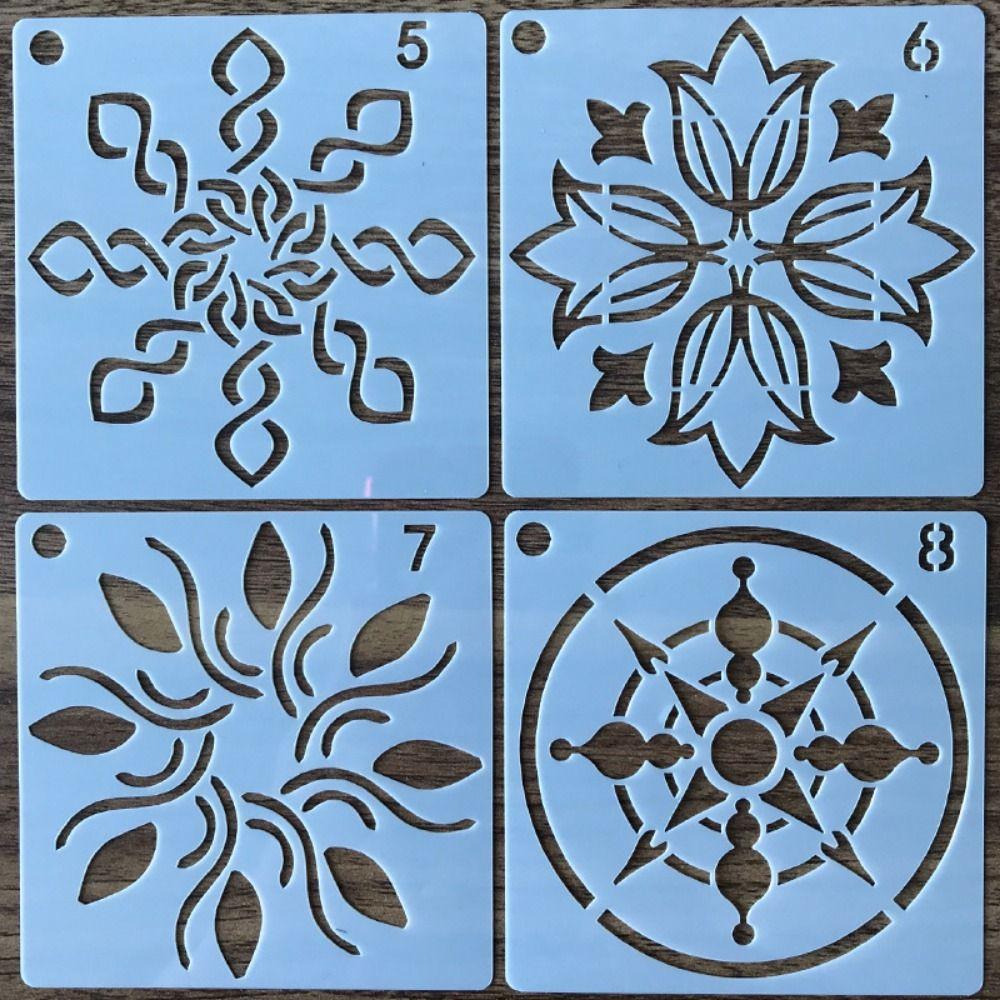 36/56Pcs Creative Mandala Stencils Hollow Dot Painting Stencils Dotting Tools