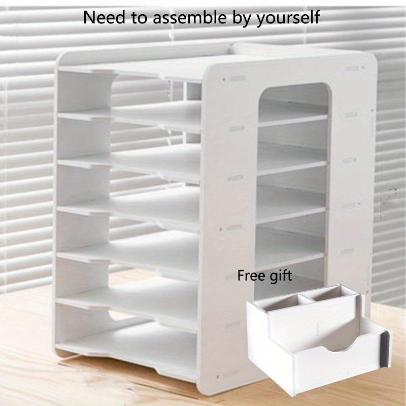 

7/5/4 слоя, 1 держатель для книг, файлов, учебных материалов и журналов, в комплекте держатель для ручек, многоуровневая полка для сортировки офисных файлов и писем. 7 Layers