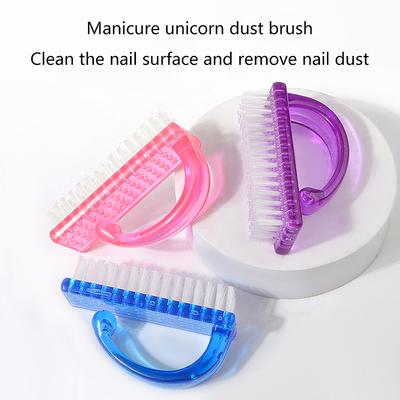 Čištění štětců na nehty Manikúra Odstranění prachu Nástroj na čištění nehtů Velký plastový Manikúra Pedikúra Měkké vlákno Vlna Exfoliační štětec